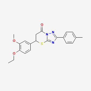 5-(4-ethoxy-3-methoxyphenyl)-2-(4-methylphenyl)-5,6-dihydro-7H-[1,2,4]triazolo[5,1-b][1,3]thiazin-7-one