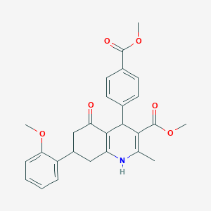 Methyl 4-[4-(methoxycarbonyl)phenyl]-7-(2-methoxyphenyl)-2-methyl-5-oxo-1,4,5,6,7,8-hexahydroquinoline-3-carboxylate