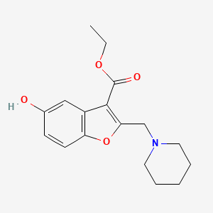 molecular formula C17H21NO4 B3983747 ethyl 5-hydroxy-2-(1-piperidinylmethyl)-1-benzofuran-3-carboxylate 