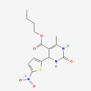 molecular formula C14H17N3O5S B3983750 butyl 6-methyl-4-(5-nitro-2-thienyl)-2-oxo-1,2,3,4-tetrahydro-5-pyrimidinecarboxylate 