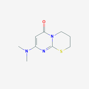 molecular formula C9H13N3OS B398376 8-(dimethylamino)-3,4-dihydro-2H-pyrimido[2,1-b][1,3]thiazin-6-one CAS No. 316362-15-9