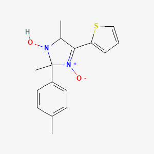 molecular formula C16H18N2O2S B3983835 2,5-dimethyl-2-(4-methylphenyl)-4-(2-thienyl)-2,5-dihydro-1H-imidazol-1-ol 3-oxide 