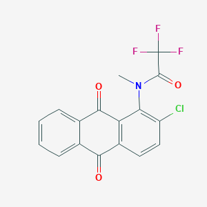 molecular formula C17H9ClF3NO3 B3983846 N-(2-chloro-9,10-dioxoanthracen-1-yl)-2,2,2-trifluoro-N-methylacetamide 