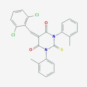 5-(2,6-dichlorobenzylidene)-1,3-bis(2-methylphenyl)-2-thioxodihydro-4,6(1H,5H)-pyrimidinedione
