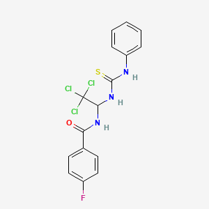 N-(1-((ANILINOCARBOTHIOYL)AMINO)-2,2,2-TRICHLOROETHYL)-4-FLUOROBENZAMIDE