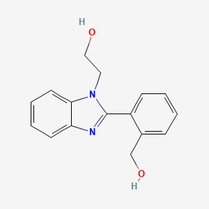 molecular formula C16H16N2O2 B3983884 2-{2-[2-(hydroxymethyl)phenyl]-1H-benzimidazol-1-yl}ethanol 