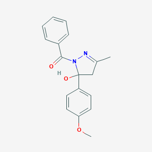 1-benzoyl-5-(4-methoxyphenyl)-3-methyl-4,5-dihydro-1H-pyrazol-5-ol
