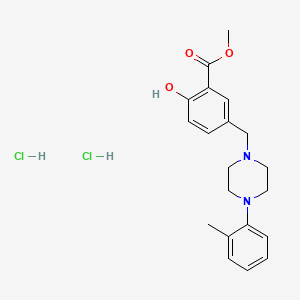 molecular formula C20H26Cl2N2O3 B3983894 methyl 2-hydroxy-5-{[4-(2-methylphenyl)-1-piperazinyl]methyl}benzoate dihydrochloride 