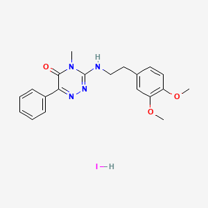 molecular formula C20H23IN4O3 B3983900 3-{[2-(3,4-dimethoxyphenyl)ethyl]amino}-4-methyl-6-phenyl-1,2,4-triazin-5(4H)-one hydroiodide 