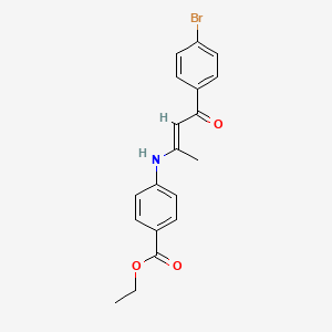 ethyl 4-{[3-(4-bromophenyl)-1-methyl-3-oxo-1-propen-1-yl]amino}benzoate