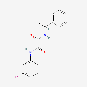 N-(3-fluorophenyl)-N'-(1-phenylethyl)ethanediamide