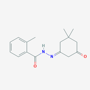 molecular formula C16H20N2O2 B398394 N'-(3,3-dimethyl-5-oxocyclohexylidene)-2-methylbenzohydrazide 