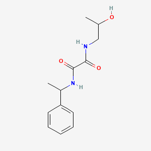 molecular formula C13H18N2O3 B3983954 N-(2-hydroxypropyl)-N'-(1-phenylethyl)oxamide 