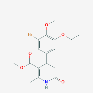 Methyl 4-(3-bromo-4,5-diethoxyphenyl)-2-methyl-6-oxo-1,4,5,6-tetrahydropyridine-3-carboxylate