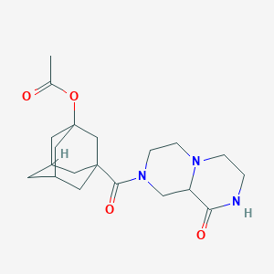 molecular formula C20H29N3O4 B3983975 3-[(9-oxooctahydro-2H-pyrazino[1,2-a]pyrazin-2-yl)carbonyl]-1-adamantyl acetate 