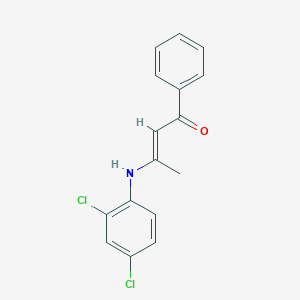 molecular formula C16H13Cl2NO B3983982 (E)-3-(2,4-dichloroanilino)-1-phenylbut-2-en-1-one 