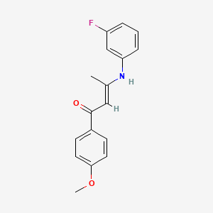 3-[(3-fluorophenyl)amino]-1-(4-methoxyphenyl)-2-buten-1-one