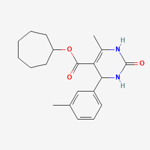 cycloheptyl 6-methyl-4-(3-methylphenyl)-2-oxo-1,2,3,4-tetrahydro-5-pyrimidinecarboxylate