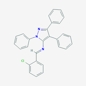 molecular formula C28H20ClN3 B398401 N-(2-chlorobenzylidene)-N-(1,3,4-triphenyl-1H-pyrazol-5-yl)amine 