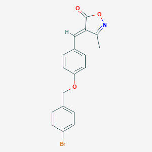molecular formula C18H14BrNO3 B398402 4-{4-[(4-bromobenzyl)oxy]benzylidene}-3-methyl-5(4H)-isoxazolone 
