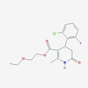 2-Ethoxyethyl 4-(2-chloro-6-fluorophenyl)-2-methyl-6-oxo-1,4,5,6-tetrahydropyridine-3-carboxylate