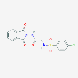 molecular formula C16H12ClN3O5S B398405 2-{[(4-chlorophenyl)sulfonyl]amino}-N-(1,3-dioxo-1,3-dihydro-2H-isoindol-2-yl)acetamide 
