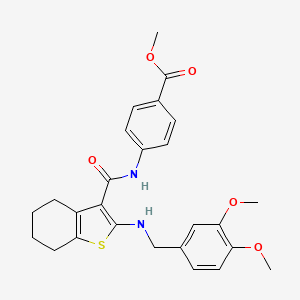 methyl 4-[({2-[(3,4-dimethoxybenzyl)amino]-4,5,6,7-tetrahydro-1-benzothien-3-yl}carbonyl)amino]benzoate