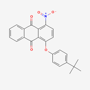 molecular formula C24H19NO5 B3984093 1-(4-tert-butylphenoxy)-4-nitroanthra-9,10-quinone 