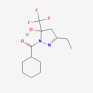 cyclohexyl-[3-ethyl-5-hydroxy-5-(trifluoromethyl)-4H-pyrazol-1-yl]methanone