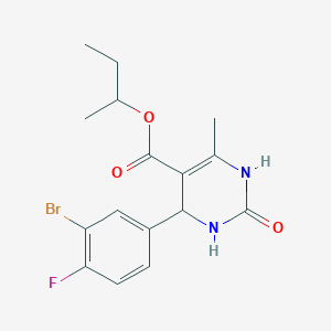 Butan-2-yl 4-(3-bromo-4-fluorophenyl)-6-methyl-2-oxo-1,2,3,4-tetrahydropyrimidine-5-carboxylate