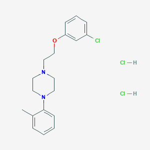 1-[2-(3-chlorophenoxy)ethyl]-4-(2-methylphenyl)piperazine;dihydrochloride