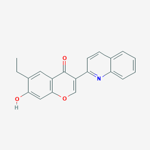 molecular formula C20H15NO3 B3984176 6-ethyl-7-hydroxy-3-(2-quinolinyl)-4H-chromen-4-one 