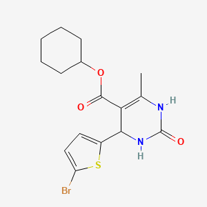 cyclohexyl 4-(5-bromo-2-thienyl)-6-methyl-2-oxo-1,2,3,4-tetrahydro-5-pyrimidinecarboxylate