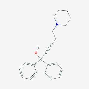 molecular formula C22H23NO B398420 9-(4-Piperidin-1-ylbut-1-ynyl)fluoren-9-ol CAS No. 95130-20-4