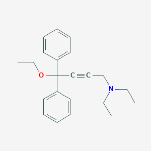molecular formula C22H27NO B398421 4-ethoxy-N,N-diethyl-4,4-diphenylbut-2-yn-1-amine 