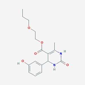 molecular formula C17H22N2O5 B3984271 2-propoxyethyl 4-(3-hydroxyphenyl)-6-methyl-2-oxo-1,2,3,4-tetrahydro-5-pyrimidinecarboxylate 