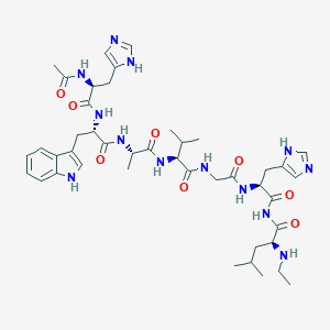 molecular formula C43H61N13O8 B039843 N-Acetyl-gastrin releasing peptide (20-26) ethyl ester CAS No. 122001-05-2
