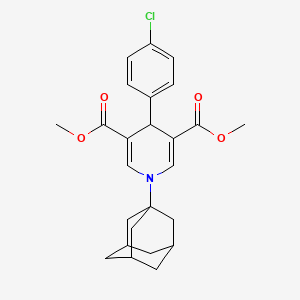 dimethyl 1-(1-adamantyl)-4-(4-chlorophenyl)-1,4-dihydro-3,5-pyridinedicarboxylate