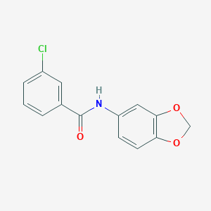 molecular formula C14H10ClNO3 B398432 N-(1,3-benzodioxol-5-yl)-3-chlorobenzamide 