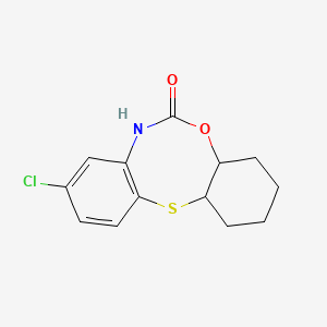 molecular formula C13H14ClNO2S B3984347 9-chloro-1,2,3,4,4a,12a-hexahydrodibenzo[d,g][1,6,3]oxathiazocin-6(7H)-one 