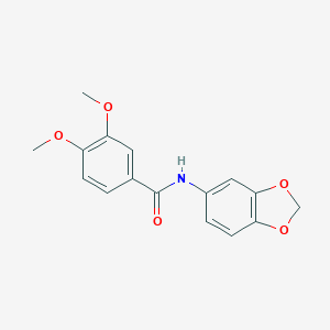 molecular formula C16H15NO5 B398437 N-(1,3-benzodioxol-5-yl)-3,4-dimethoxybenzamide 