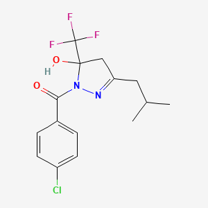 1-(4-chlorobenzoyl)-3-isobutyl-5-(trifluoromethyl)-4,5-dihydro-1H-pyrazol-5-ol