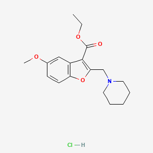 ethyl 5-methoxy-2-(1-piperidinylmethyl)-1-benzofuran-3-carboxylate hydrochloride