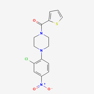 molecular formula C15H14ClN3O3S B3984382 1-(2-chloro-4-nitrophenyl)-4-(2-thienylcarbonyl)piperazine 