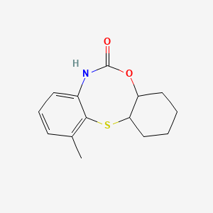 4-methyl-6,7,8,9,9a,12-hexahydro-5aH-benzo[d][3,6,1]benzoxathiazocin-11-one