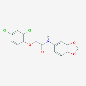 molecular formula C15H11Cl2NO4 B398440 N-(1,3-benzodioxol-5-yl)-2-(2,4-dichlorophenoxy)acetamide CAS No. 301308-80-5