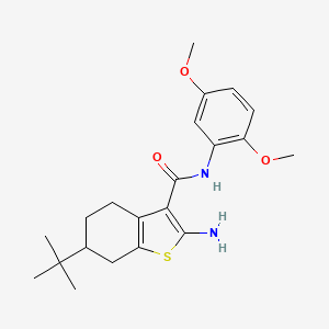 2-amino-6-tert-butyl-N-(2,5-dimethoxyphenyl)-4,5,6,7-tetrahydro-1-benzothiophene-3-carboxamide