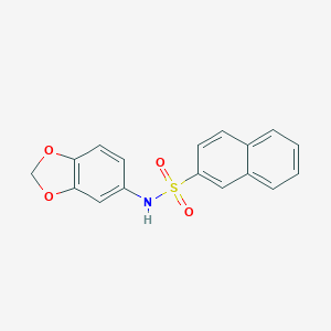 molecular formula C17H13NO4S B398442 N-(1,3-benzodioxol-5-yl)naphthalene-2-sulfonamide CAS No. 87057-88-3