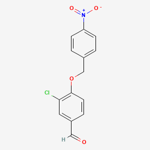 molecular formula C14H10ClNO4 B3984447 3-chloro-4-[(4-nitrobenzyl)oxy]benzaldehyde 