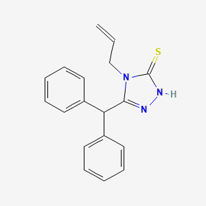 molecular formula C18H17N3S B3984501 4-allyl-5-(diphenylmethyl)-2,4-dihydro-3H-1,2,4-triazole-3-thione 